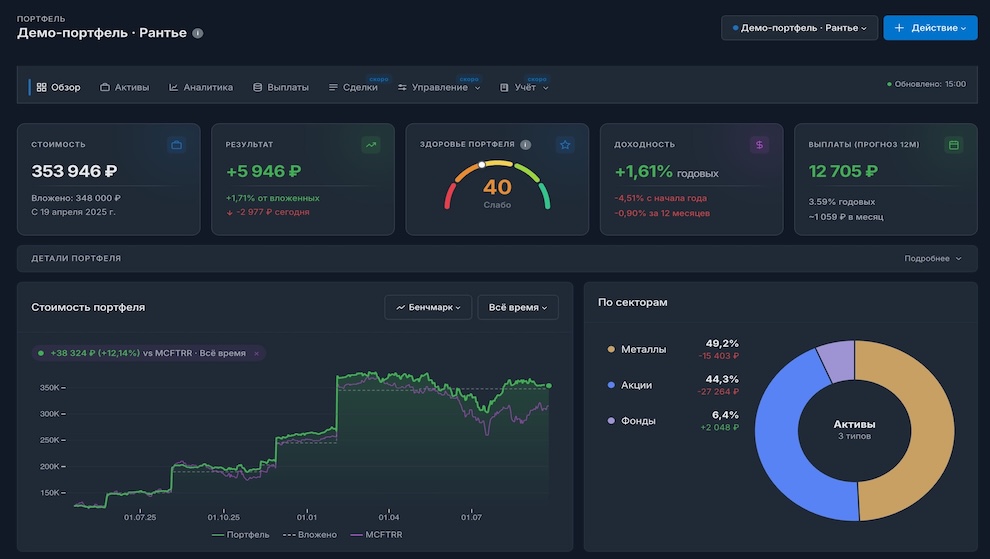 Учёт портфеля Lotos.One